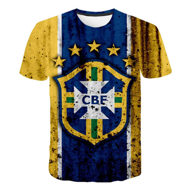 Retro Federal Republic of Germany Flag T-shirt Men/Women Couple Lovers Models Fashion Short sleeve Round neck T-shirt | Vimost Shop.