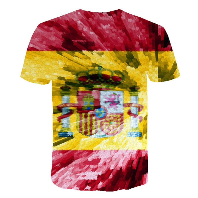 Retro Federal Republic of Germany Flag T-shirt Men/Women Couple Lovers Models Fashion Short sleeve Round neck T-shirt | Vimost Shop.