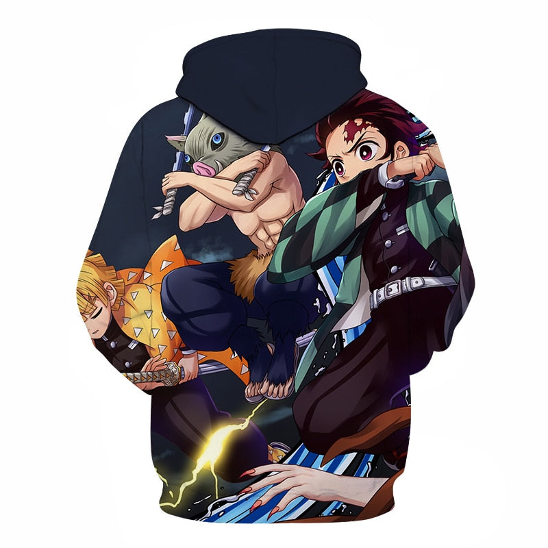 Men Women Anime Demon Slayer: Kimetsu no Yaiba Hoodie Cosplay Costume Sweatshirts Unisex Cartoon Pullover Autumn Casual Clothing | Vimost Shop.