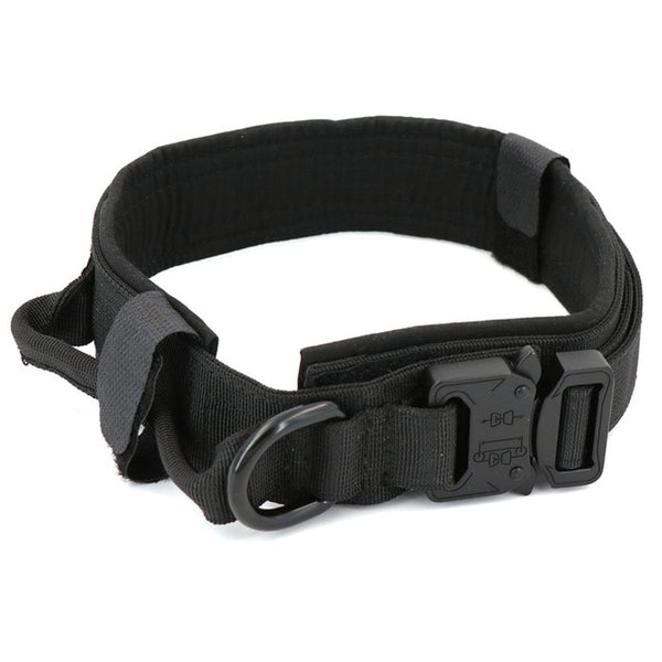 Tactical Dog Collar Adjustable Metal Buckle Dog Collars with Control Handle Training Pet Cat Dog Collar For Small Large Dogs | Vimost Shop.