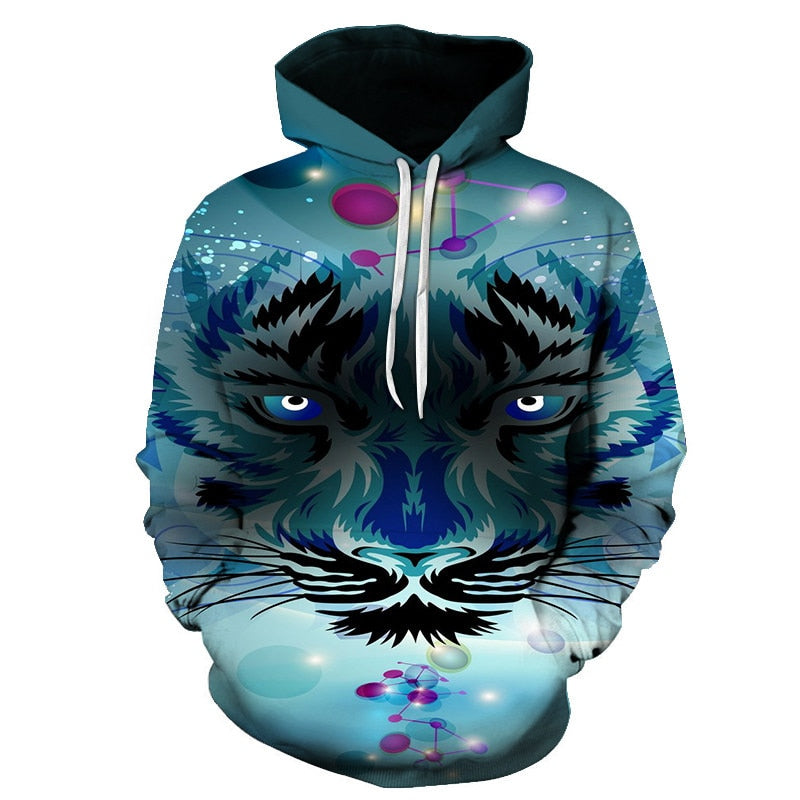 3D Print Flame Tiger Hoodie Men Sweatshirt Men Women Hoodies Plus Size Pullover Novelty 6XL Casual Animal Coats | Vimost Shop.