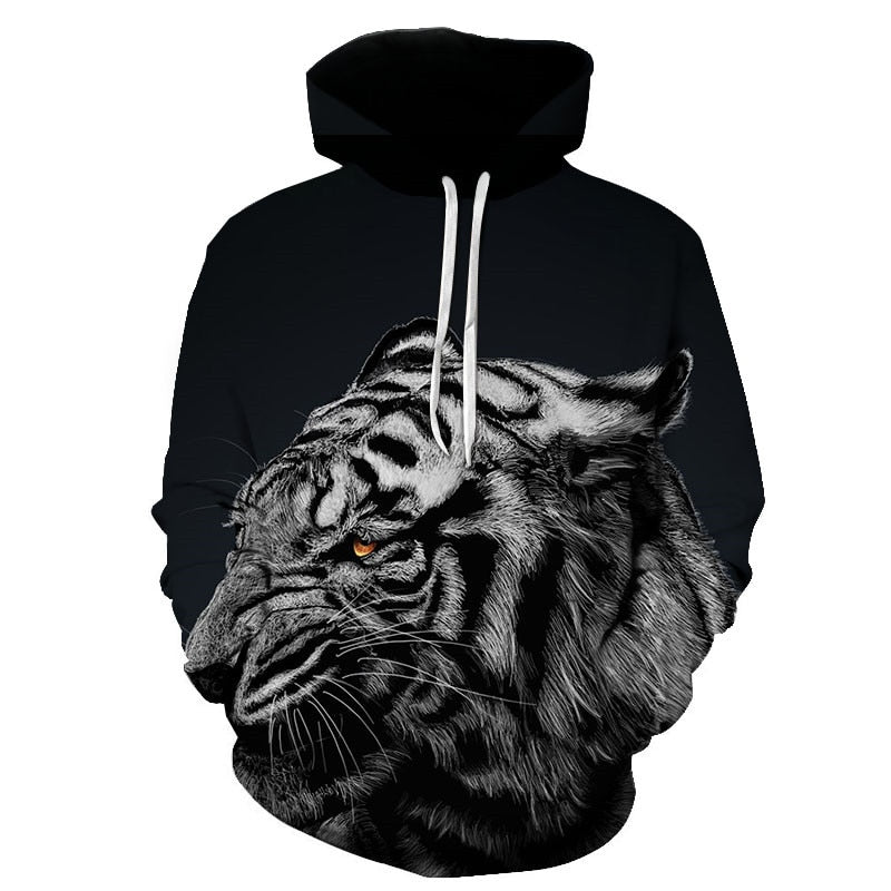 3D Print Flame Tiger Hoodie Men Sweatshirt Men Women Hoodies Plus Size Pullover Novelty 6XL Casual Animal Coats | Vimost Shop.