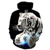 3D Print Flame Tiger Hoodie Men Sweatshirt Men Women Hoodies Plus Size Pullover Novelty 6XL Casual Animal Coats | Vimost Shop.