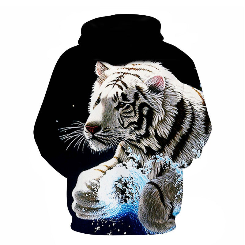 3D Print Flame Tiger Hoodie Men Sweatshirt Men Women Hoodies Plus Size Pullover Novelty 6XL Casual Animal Coats | Vimost Shop.