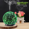 3D Glass Oil Diffuser 200ml Premium Ultrasonic Aromatherapy Oils Humidifier With Amazing LED Night Light Waterless Auto Shut Off | Vimost Shop.