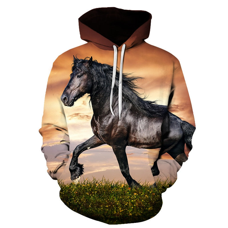 Horse Win Instant Success 3D Print Hoodies Interesting implication Animal Design Men Women Streetwear Pullover Casual Sweatshirt | Vimost Shop.