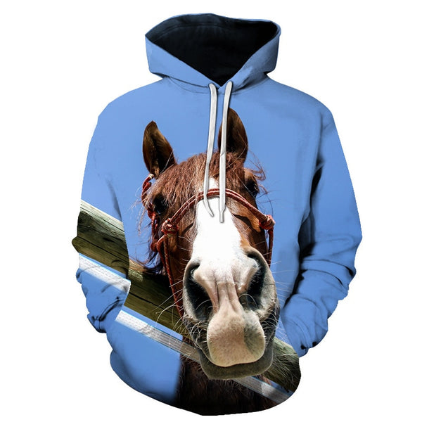Horse Win Instant Success 3D Print Hoodies Interesting implication Animal Design Men Women Streetwear Pullover Casual Sweatshirt | Vimost Shop.