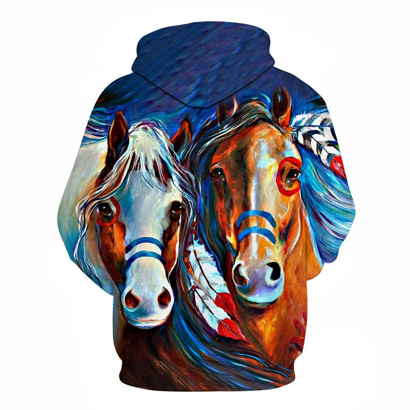 Horse Win Instant Success 3D Print Hoodies Interesting implication Animal Design Men Women Streetwear Pullover Casual Sweatshirt | Vimost Shop.