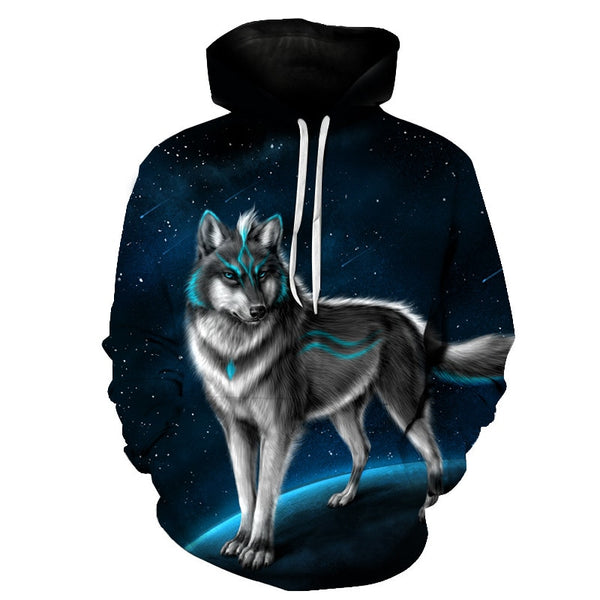 Wolf hoodies Men's hoodie autumn Winter hip hop hoody Tops Casual Brand 3D wolf head Hoodie Sweatshirt S-6XL | Vimost Shop.