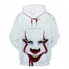 Horror Movie IT Clown 3D Print Hoodie Funny Pullover joker sweatshirt Hip Hop Sudadera hombre coat winter jacket men harajuku | Vimost Shop.