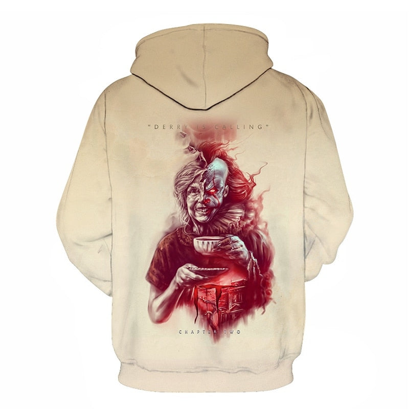 Horror Movie IT Clown 3D Print Hoodie Funny Pullover joker sweatshirt Hip Hop Sudadera hombre coat winter jacket men harajuku | Vimost Shop.