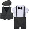 Newborn Baby Boys Clothing Set Infant Gentleman Outfit  Baby Formal Suspender Overalls Autumn Winter Long Sleeve Romper | Vimost Shop.