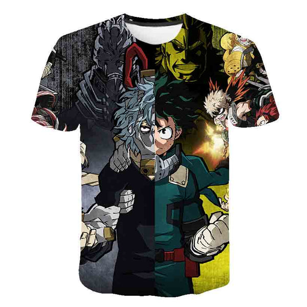 My Hero Academia T Shirt New Men Women 3D Print Anime Boku no Hero Academia Tsuyu Unisex Short Sleeve Top Boys Street Pullover | Vimost Shop.