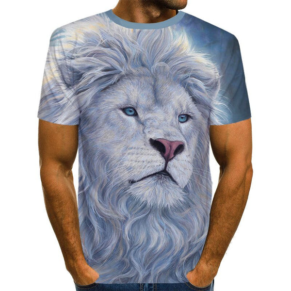 Snow Tiger T Shirt Men Animal Tshirt Sex Funny T Shirts Slim 3d Print T-shirt Hip Hop Tee Cool Mens Clothing New Summer Top | Vimost Shop.