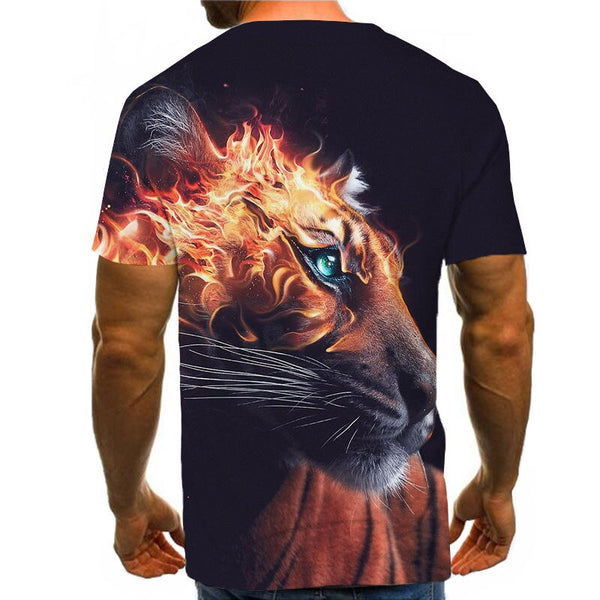 Snow Tiger T Shirt Men Animal Tshirt Sex Funny T Shirts Slim 3d Print T-shirt Hip Hop Tee Cool Mens Clothing New Summer Top | Vimost Shop.