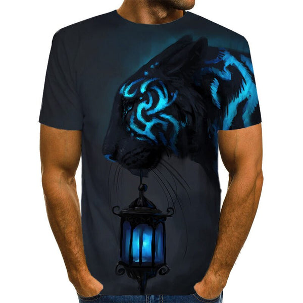 Snow Tiger T Shirt Men Animal Tshirt Sex Funny T Shirts Slim 3d Print T-shirt Hip Hop Tee Cool Mens Clothing New Summer Top | Vimost Shop.