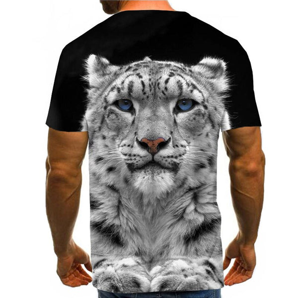 Snow Tiger T Shirt Men Animal Tshirt Sex Funny T Shirts Slim 3d Print T-shirt Hip Hop Tee Cool Mens Clothing New Summer Top | Vimost Shop.