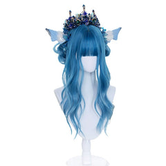 Gradient Blue Lolita Wigs Harajuku Long Loose Wave Women Wig Cosplay Wig Gothic Heat Resistant Synthetic Hair Party | Vimost Shop.