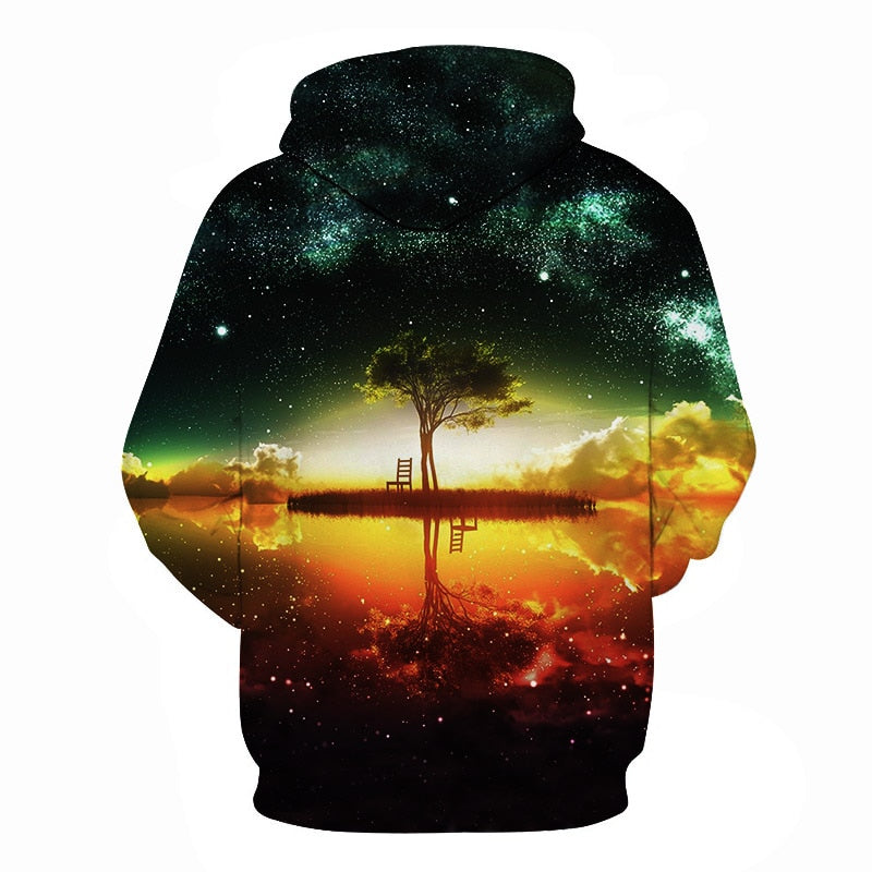 Milky Way series Men/Women 3D Sweatshirts Print Milk Space Galaxy Hooded Hoodies Unisex Tops Harajuku Pullover Pocket | Vimost Shop.