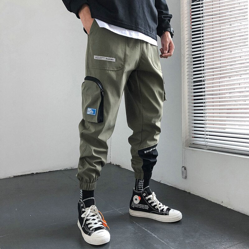 Streetwear Hip Hop Joggers Men Korean Style Harem Pants Men Casual Cargo Pants Fashion Black Men Trousers | Vimost Shop.