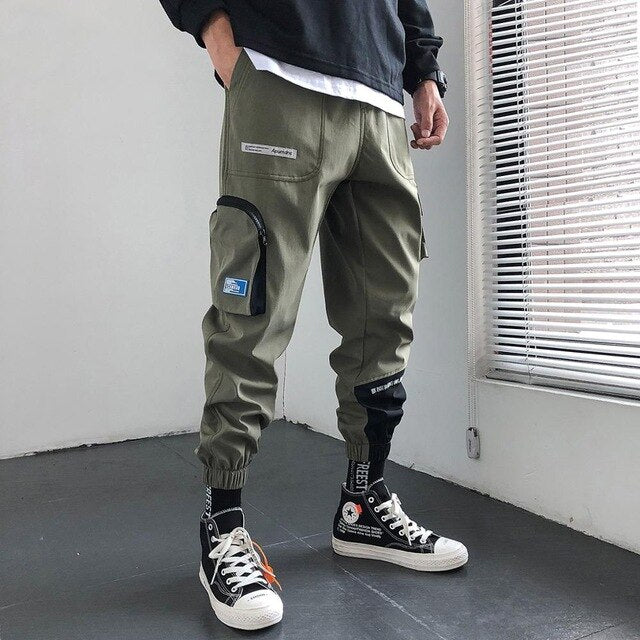 Streetwear Hip Hop Joggers Men Korean Style Harem Pants Men Casual Cargo Pants Fashion Black Men Trousers | Vimost Shop.