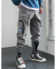 Streetwear Hip Hop Joggers Men Korean Style Harem Pants Men Casual Cargo Pants Fashion Black Men Trousers | Vimost Shop.