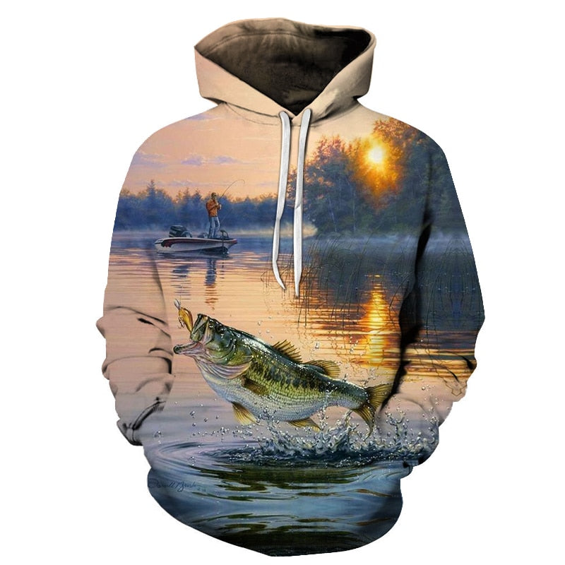 3D Tropical Fish Funny Hoodies For Fishinger Fisherman Men Women Long Sleeve Hoody Sweatshirts Hooded Streetwear Hip Hop Jackets | Vimost Shop.