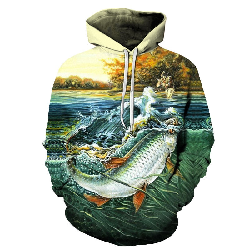 3D Tropical Fish Funny Hoodies For Fishinger Fisherman Men Women Long Sleeve Hoody Sweatshirts Hooded Streetwear Hip Hop Jackets | Vimost Shop.