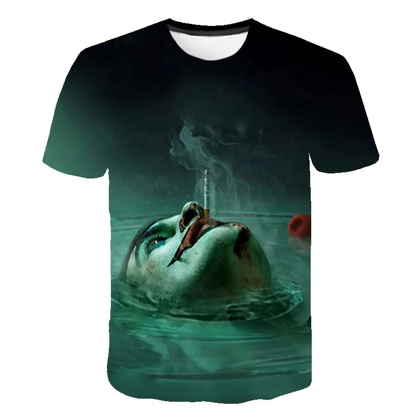 Hot Sale Clown T Shirt Men/women Joker Face 3D Printed Terror Fashion T-shirts Cool Character joker Harajuku Clothing | Vimost Shop.