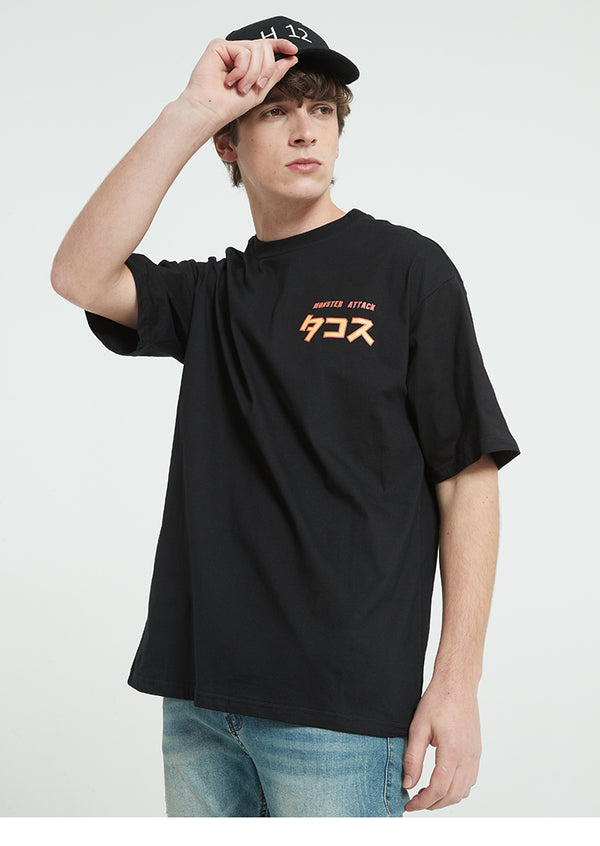 Hip Hop T Shirt Harajuku Japanese Monster Attack Funny T-Shirt | Vimost Shop.