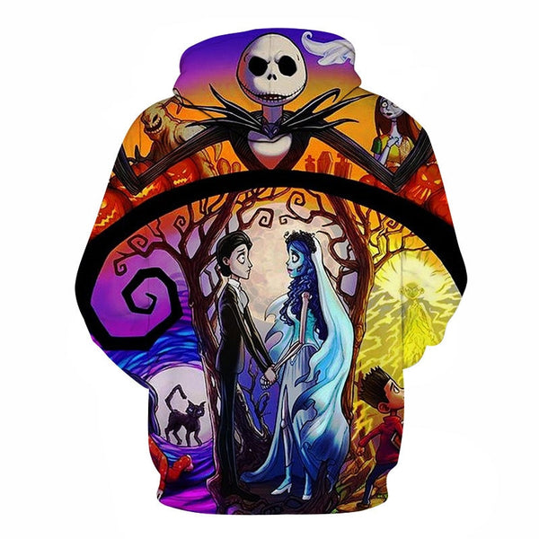 Men Women shirt/Hoodies/Tees Outerwear Halloween Gift Nightmare Before Christmas Jack 3D Print Female/male Hoody Sweatshirt | Vimost Shop.