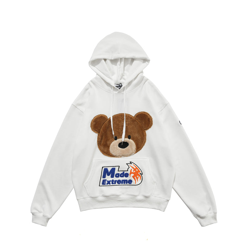 Kawaii Bear Hooded Sweatshirts Hoodies Men/women Harajuku Casual Patchwork Pullover Hoodie Hip Hop Cotton Tops | Vimost Shop.