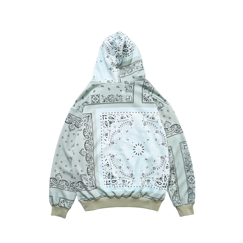 Full Zip Cashew Flowers Pink Hooded Sweatshirts Hoodies Men/women Harajuku Casual Patchwork Hoodie Hip Hop Cotton Tops | Vimost Shop.