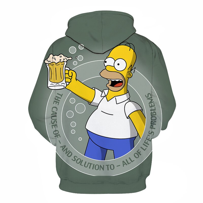 The Simpsons hoodies men women sweatshirts printed 3d hooded pullover hooded casual streetwear | Vimost Shop.