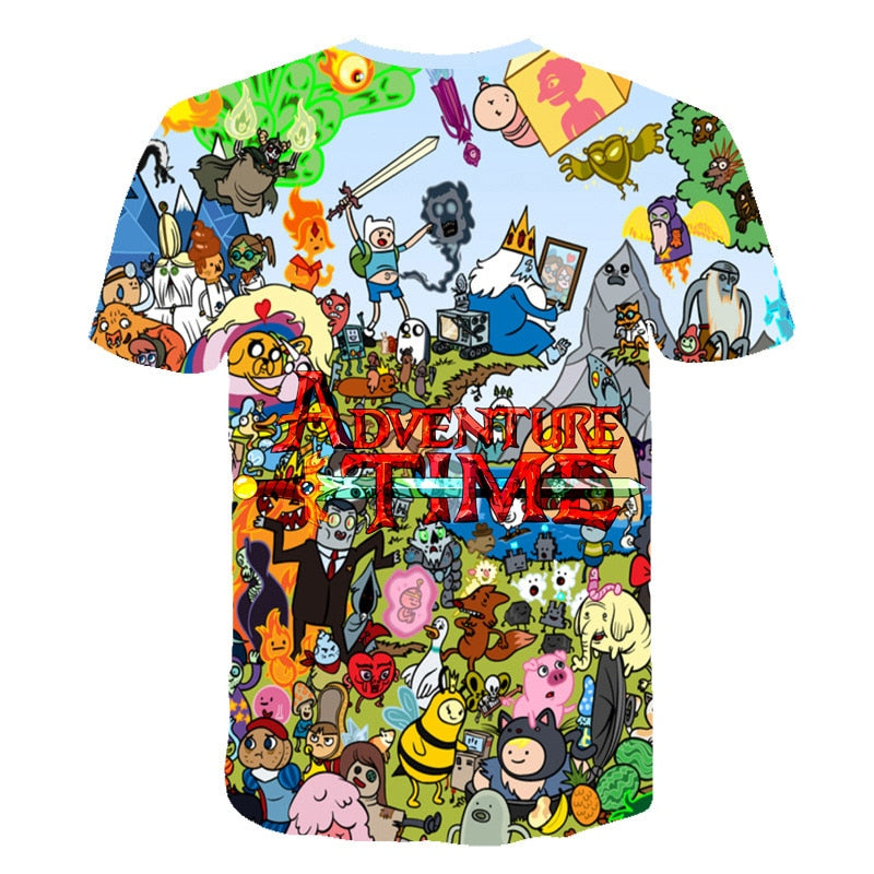 Fashion Style Adventure Time t-shirt jake and finn Singing playing guitar 3d print short sleeve t-shirt women men Kid lovely top | Vimost Shop.