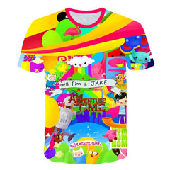 Fashion Style Adventure Time t-shirt jake and finn Singing playing guitar 3d print short sleeve t-shirt women men Kid lovely top | Vimost Shop.