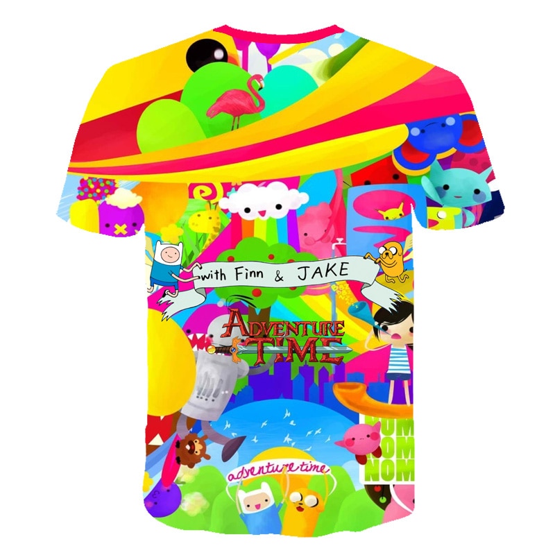 Fashion Style Adventure Time t-shirt jake and finn Singing playing guitar 3d print short sleeve t-shirt women men Kid lovely top | Vimost Shop.