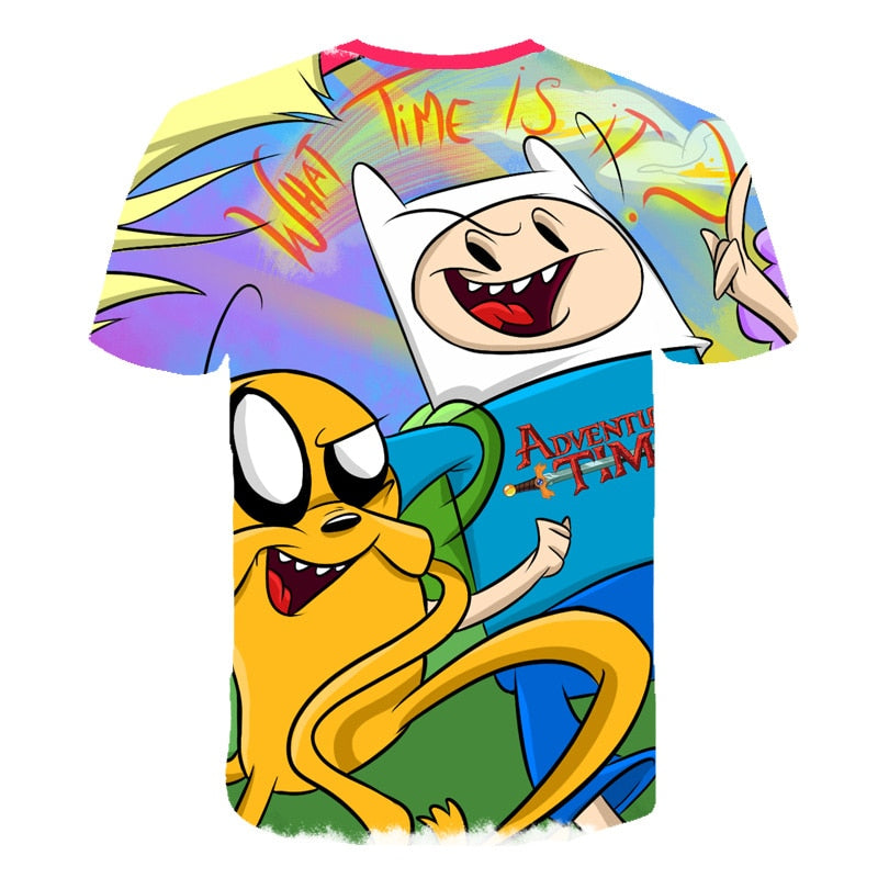 Fashion Style Adventure Time t-shirt jake and finn Singing playing guitar 3d print short sleeve t-shirt women men Kid lovely top | Vimost Shop.