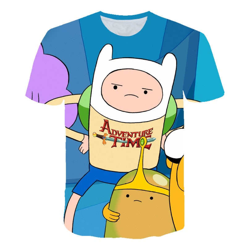Fashion Style Adventure Time t-shirt jake and finn Singing playing guitar 3d print short sleeve t-shirt women men Kid lovely top | Vimost Shop.