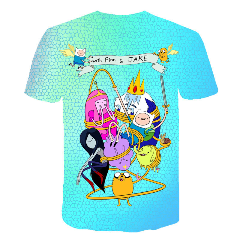 Fashion Style Adventure Time t-shirt jake and finn Singing playing guitar 3d print short sleeve t-shirt women men Kid lovely top | Vimost Shop.