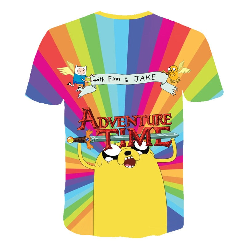 Fashion Style Adventure Time t-shirt jake and finn Singing playing guitar 3d print short sleeve t-shirt women men Kid lovely top | Vimost Shop.