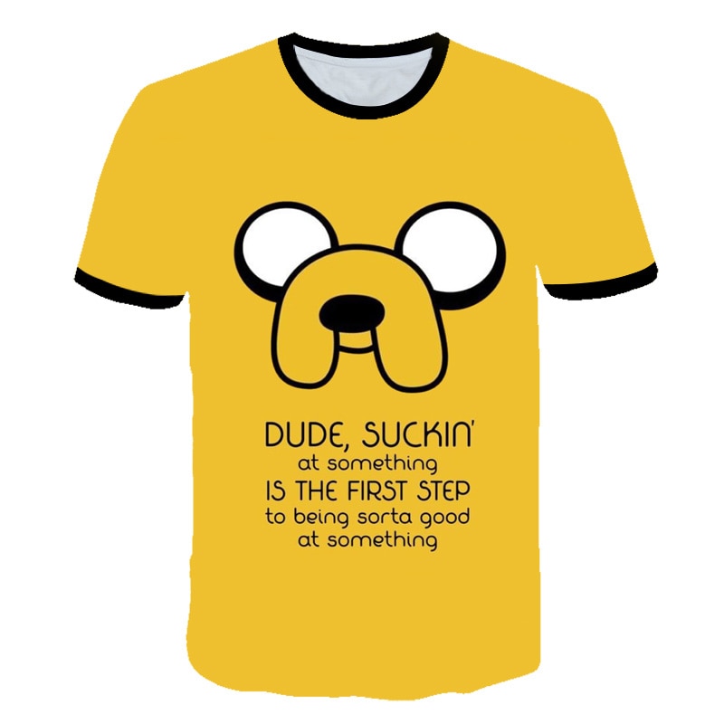 Fashion Style Adventure Time t-shirt jake and finn Singing playing guitar 3d print short sleeve t-shirt women men Kid lovely top | Vimost Shop.
