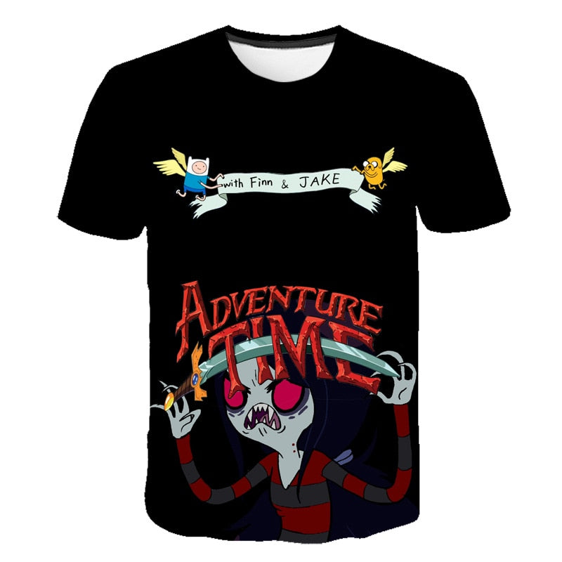 Fashion Style Adventure Time t-shirt jake and finn Singing playing guitar 3d print short sleeve t-shirt women men Kid lovely top | Vimost Shop.