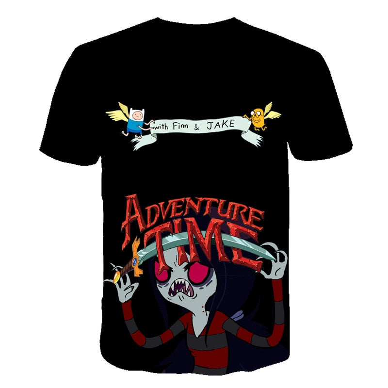 Fashion Style Adventure Time t-shirt jake and finn Singing playing guitar 3d print short sleeve t-shirt women men Kid lovely top | Vimost Shop.