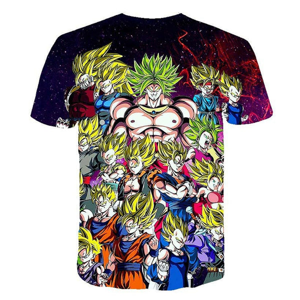 Dragon Ball Z Men's Summer T-shirts 3D Printing Super Saiyan Kid Black Zamasu Vegeta Jiren Dragonball T Shirt Tops Tees - Vimost Shop