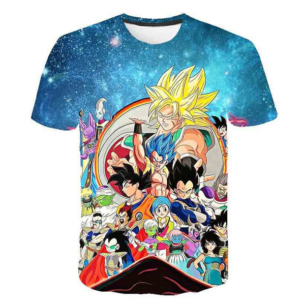 Dragon Ball Z Men's Summer T-shirts 3D Printing Super Saiyan Kid Black Zamasu Vegeta Jiren Dragonball T Shirt Tops Tees - Vimost Shop