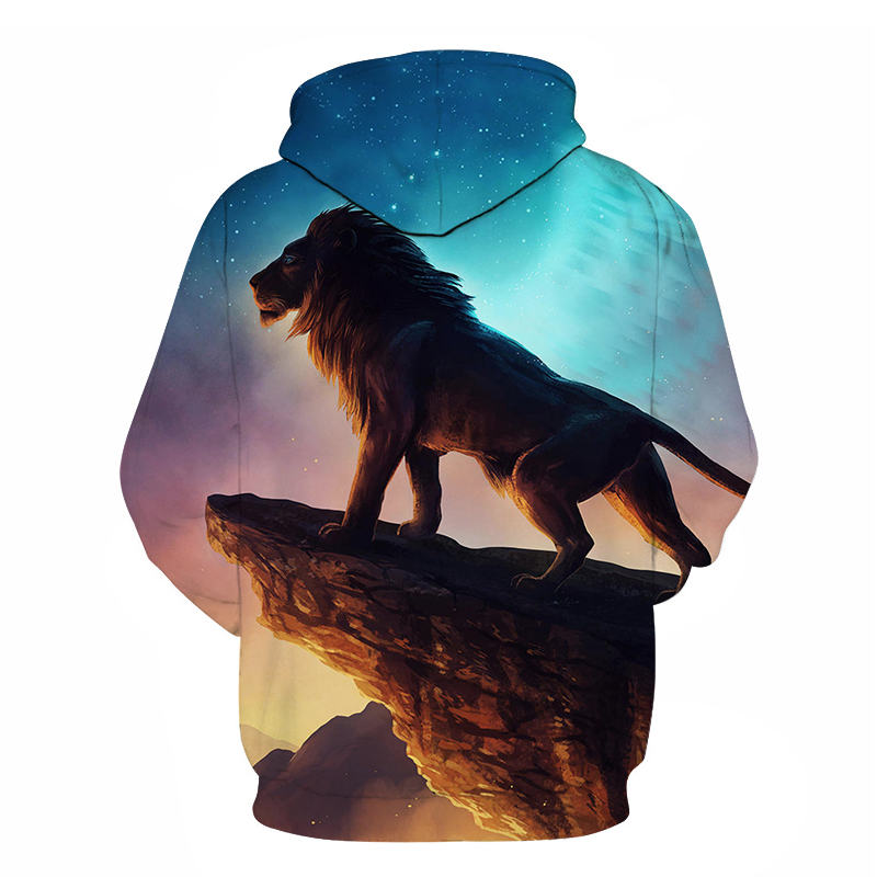 Novelty Flame Lion Hoodie Men's Animal Men's Clothing Flame Hoodie Sweatshirt Sweatshirt 3D Hoodie Sportswear Unisex clothing | Vimost Shop.