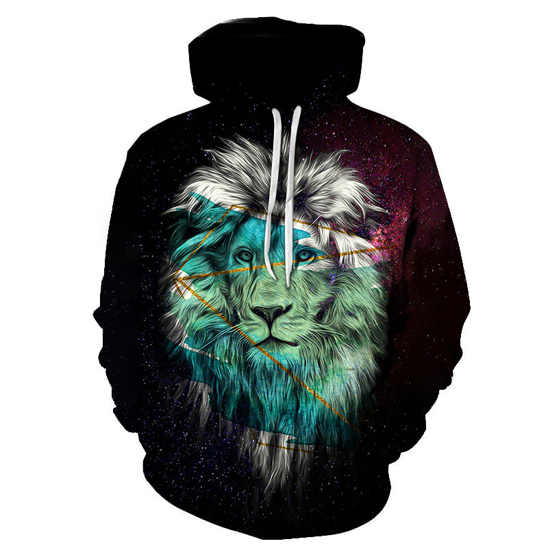 Novelty Flame Lion Hoodie Men's Animal Men's Clothing Flame Hoodie Sweatshirt Sweatshirt 3D Hoodie Sportswear Unisex clothing | Vimost Shop.