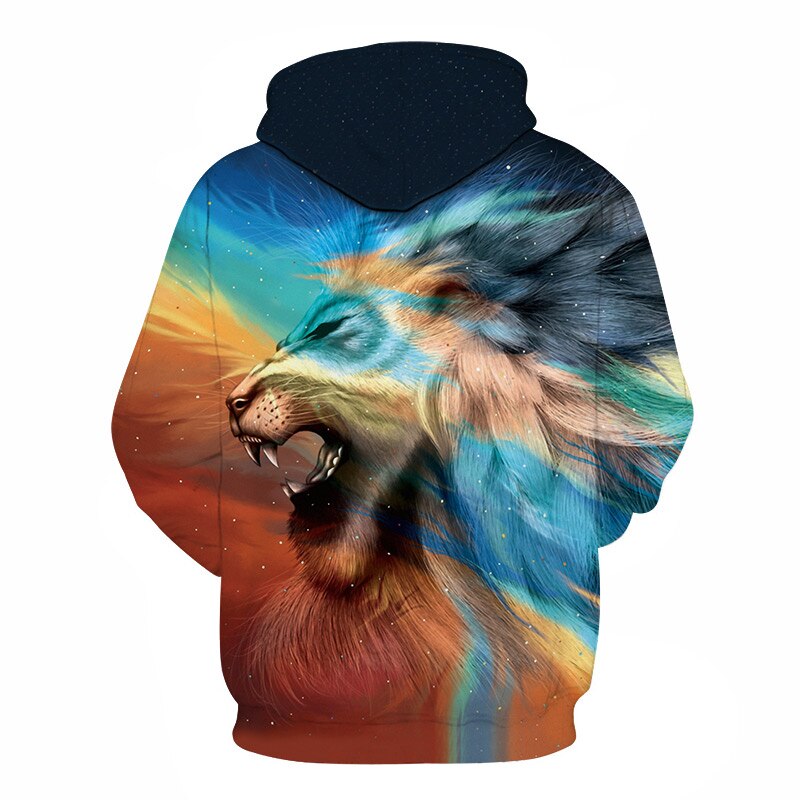 Novelty Flame Lion Hoodie Men's Animal Men's Clothing Flame Hoodie Sweatshirt Sweatshirt 3D Hoodie Sportswear Unisex clothing | Vimost Shop.
