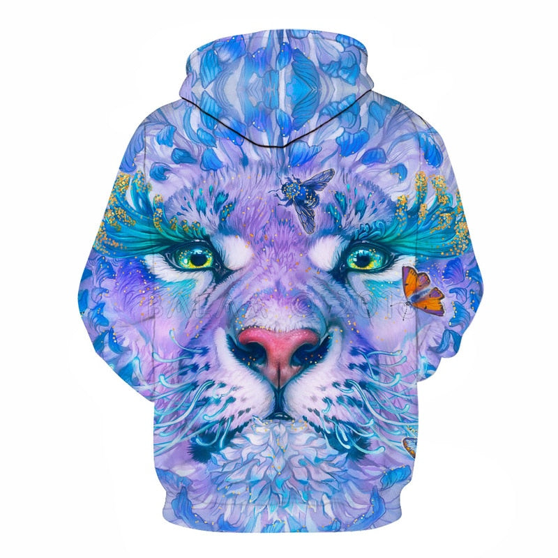 Novelty Flame Lion Hoodie Men's Animal Men's Clothing Flame Hoodie Sweatshirt Sweatshirt 3D Hoodie Sportswear Unisex clothing | Vimost Shop.